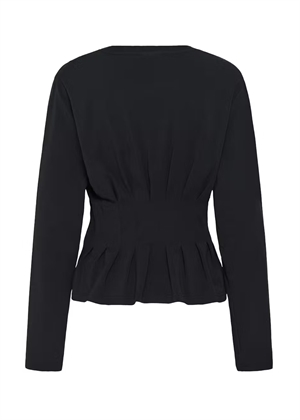 Inez ls bluse sort Gestuz